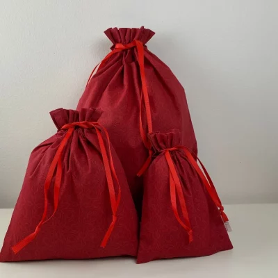 Fabric Gift Bag - <br>Red