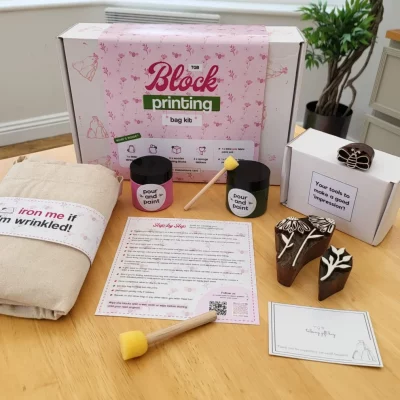 Block Printing Kit - <br>Floral - DIY - Gift